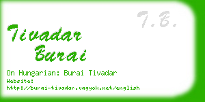 tivadar burai business card